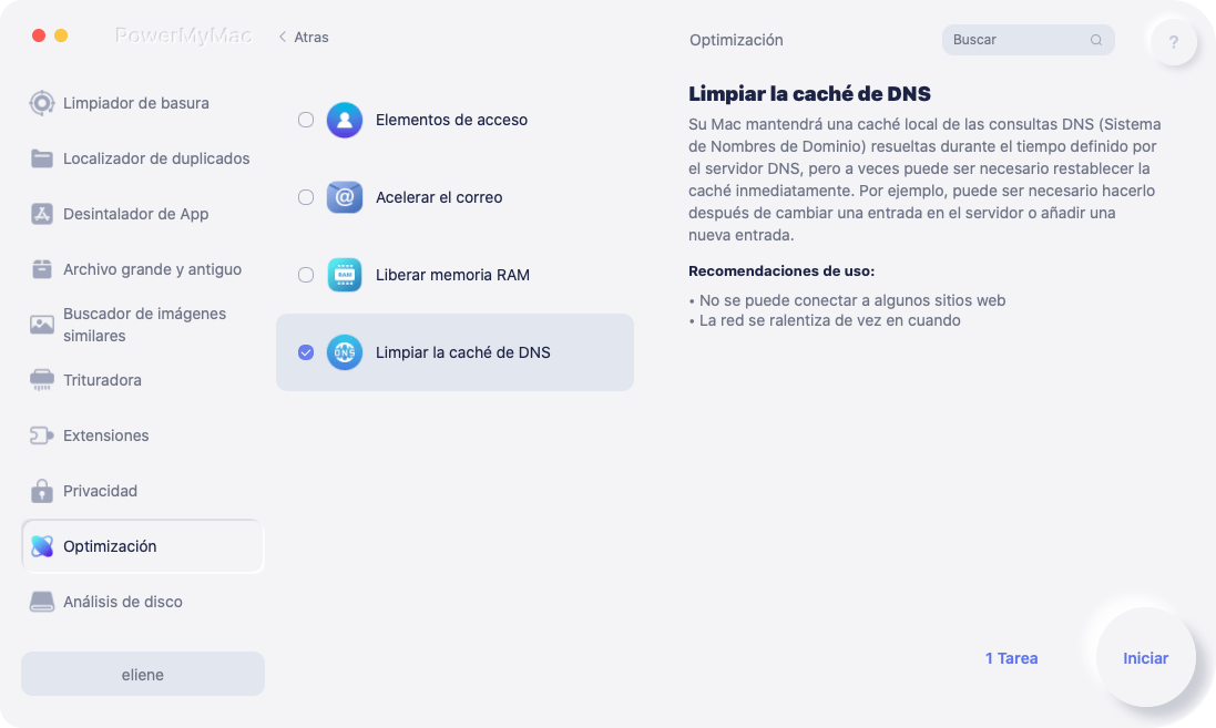 Limpiar automáticamente las cachés de DNS Changer en Mac