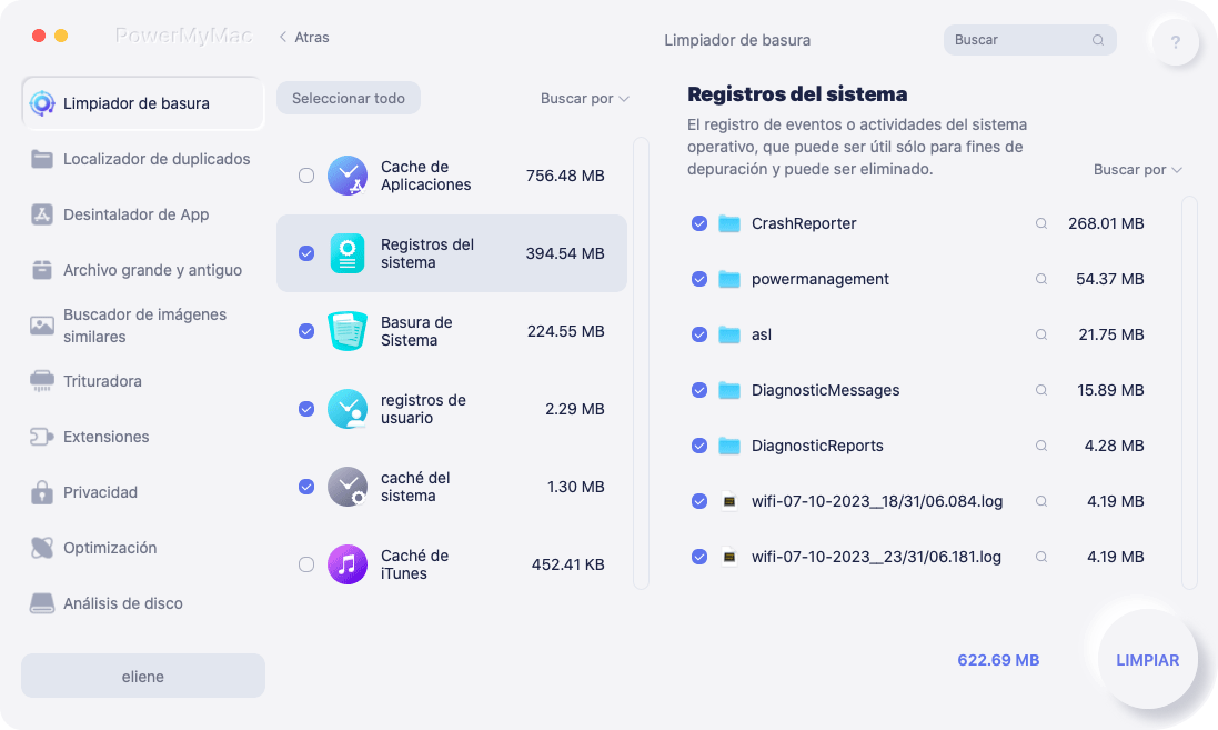 Ir sobre los archivos