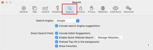 Eliminar Any Search Manager de Mac Safari