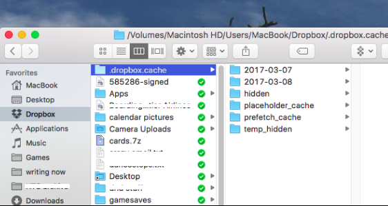 Borrar caché de Dropbox en Mac