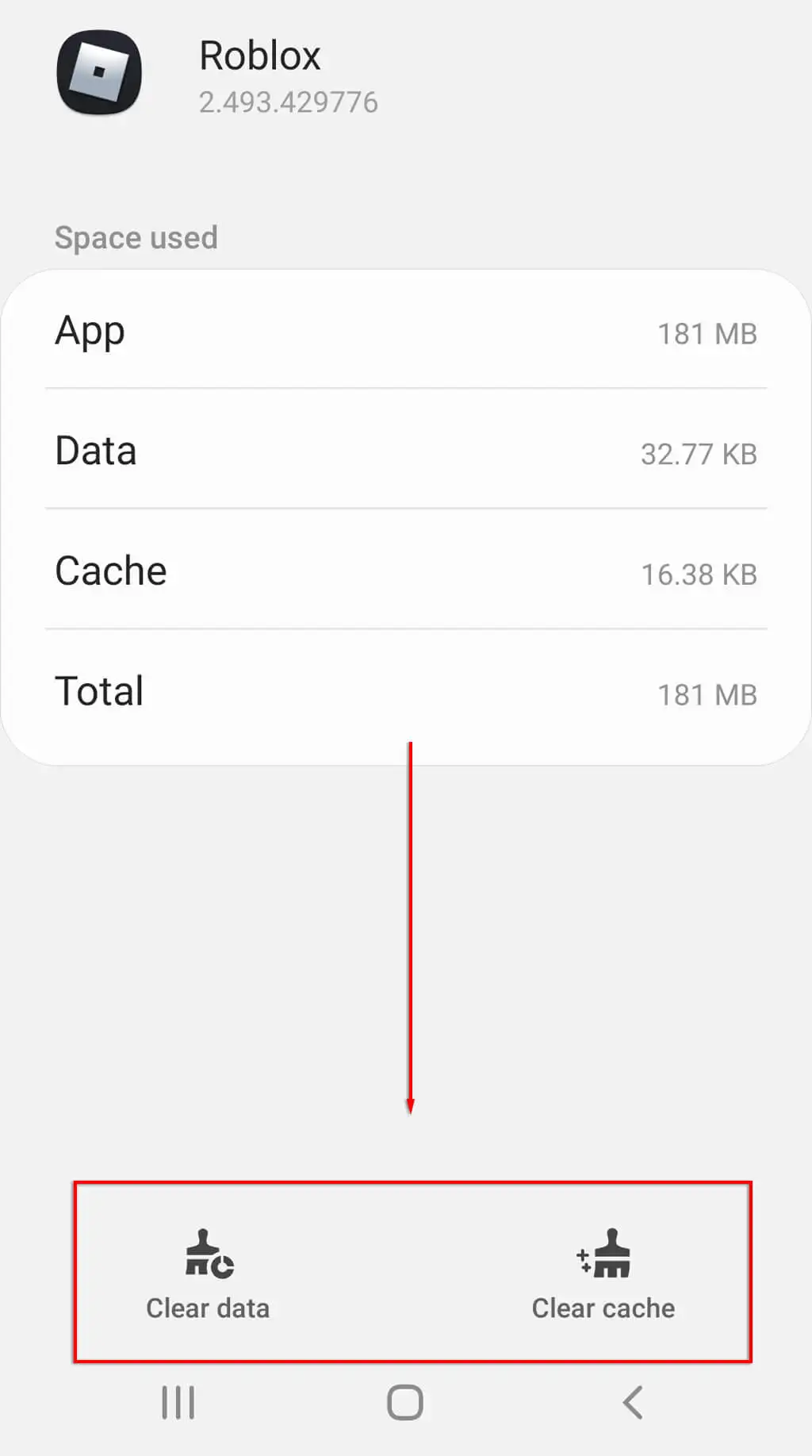 Eliminar manualmente la caché de Roblox en Android