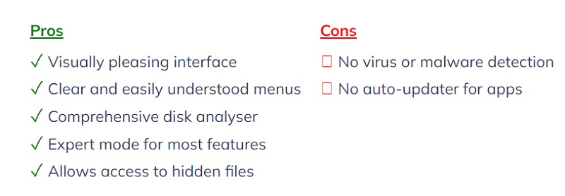Ventajas y desventajas de MacCleaner Pro