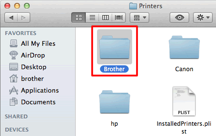 Eliminar manualmente el controlador de impresora Brother de Mac