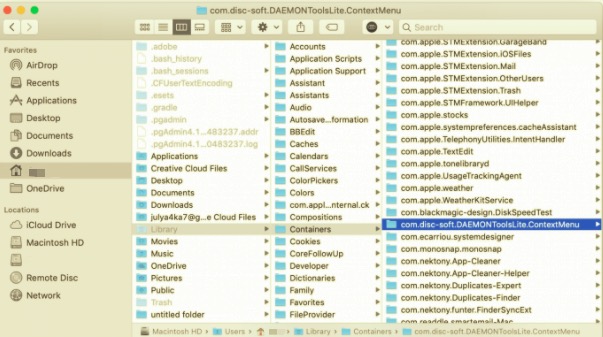 Desinstale Daemon Tools en Mac con todos los archivos relacionados