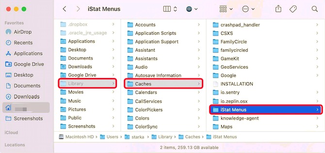 how to delete istat menus