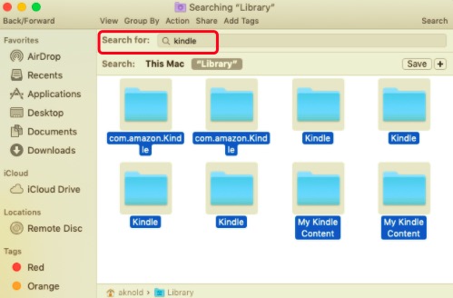 Desinstalar Kindle manualmente de Mac con archivos relacionados