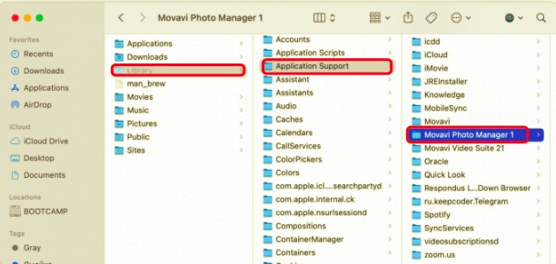 Eliminar Movavi de Mac con archivos de soporte