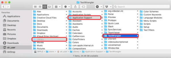 Desinstale manualmente TextWrangler de Mac con sus archivos de soporte