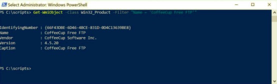 Busque el software para desinstalar con PowerShell