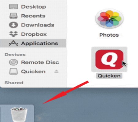 Desinstalar manualmente Quicken en Mac