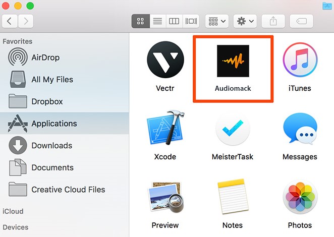 Cómo desinstalar manualmente Audiomack en Mac