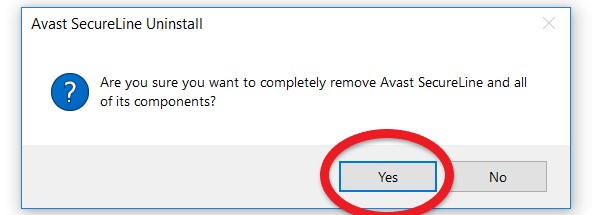 Desinstalar Avast Secureline VPN en PC con Windows