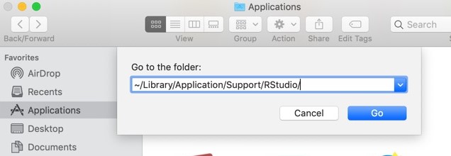 Desinstalar manualmente RStudio en Mac