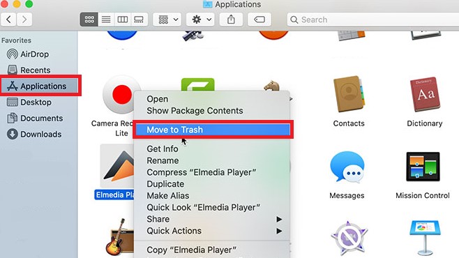 Desinstalar manualmente Elmedia Player en Mac