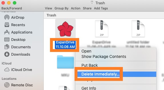 Desinstalar ExpanDrive en Mac manualmente