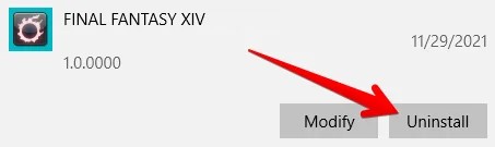 Eliminar Final Fantasy 14 en Windows