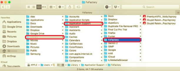 Desinstale manualmente FxFactory en Mac con todos los archivos relacionados