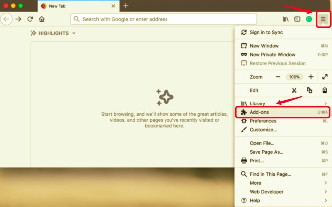 Quitar Grammarly de Firefox en Mac