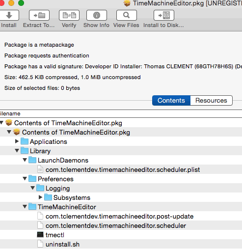 Desinstalar TimeMachineEditor en macOS