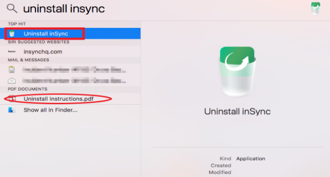 Desinstalar manualmente Druva InSync en Mac