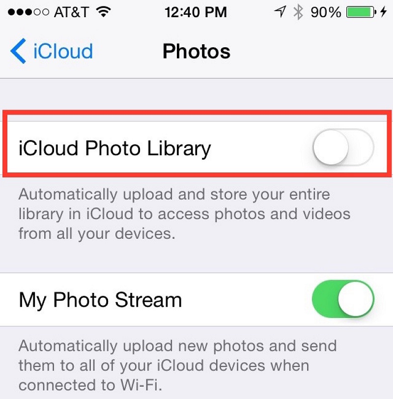 iCloud Photo Library