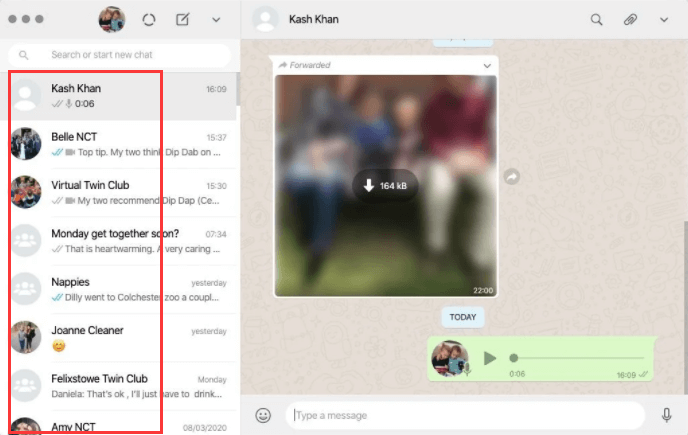 Usa WhatsApp para Mac