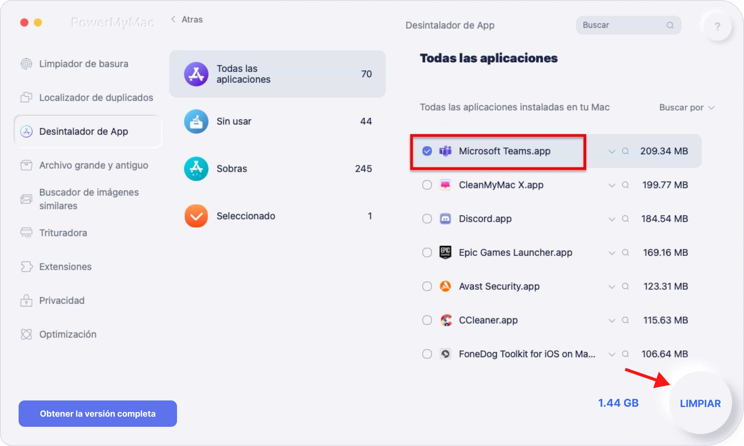 Desinstalar completamente Microsoft Teams en Mac