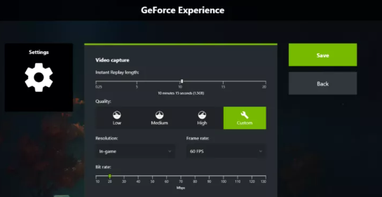 Graba los últimos 30 segundos en PC con NVIDIA