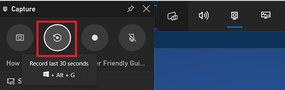 Graba los últimos 30 segundos en PC a través de la barra de juegos de Xbox