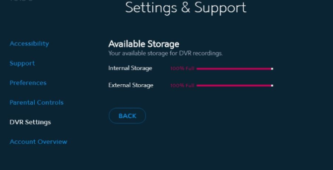 Ver el almacenamiento disponible para solucionar el problema del funcionamiento del DVR Spectrum