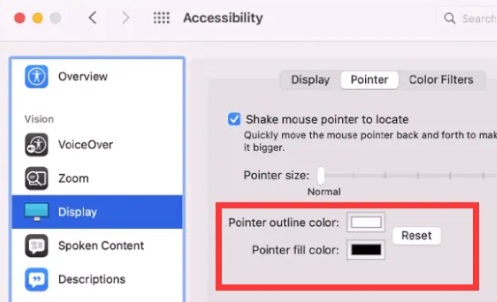 Pasos para cambiar el cursor en Mac