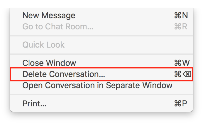 Eliminar textos o iMessages en Mac