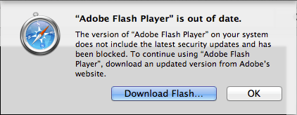 Flash Player no está actualizado en Mac