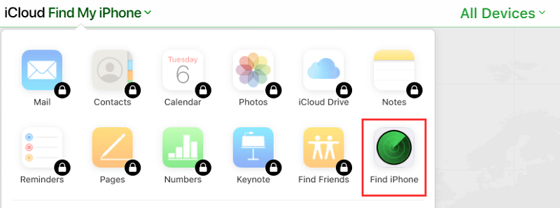 Usar iCloud para encontrar su dispositivo Mac