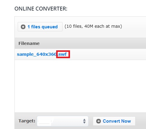 Hacer SWF a WebM con Aconvert