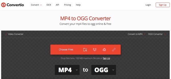 Convertir MP4 a OGG en línea