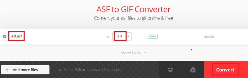 Cambie los archivos ASF a formato GIF de forma gratuita