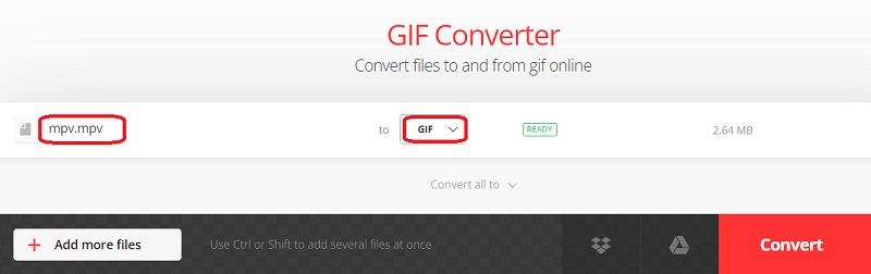 Hacer MPV a GIF gratis