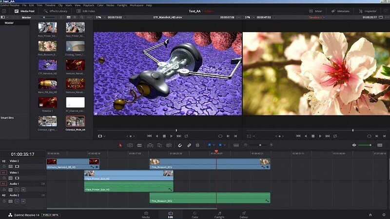 Editor de video Davinci Resolve