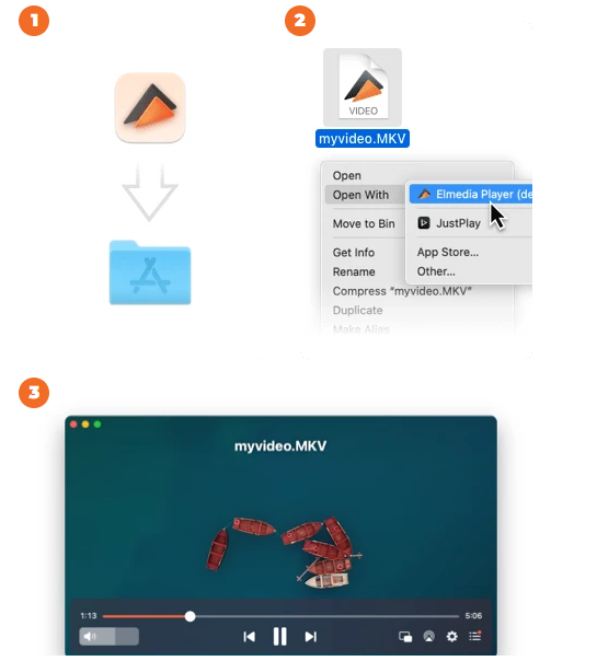 Reproduce MP4 con el reproductor Elmedia