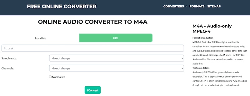 Convierta AVI a M4A en línea en FConvert.com