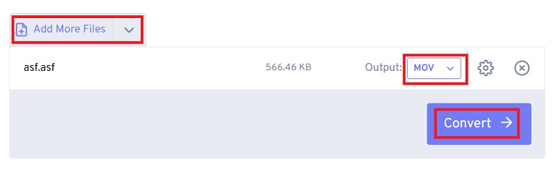 Convierta ASF a MOV en línea gratis