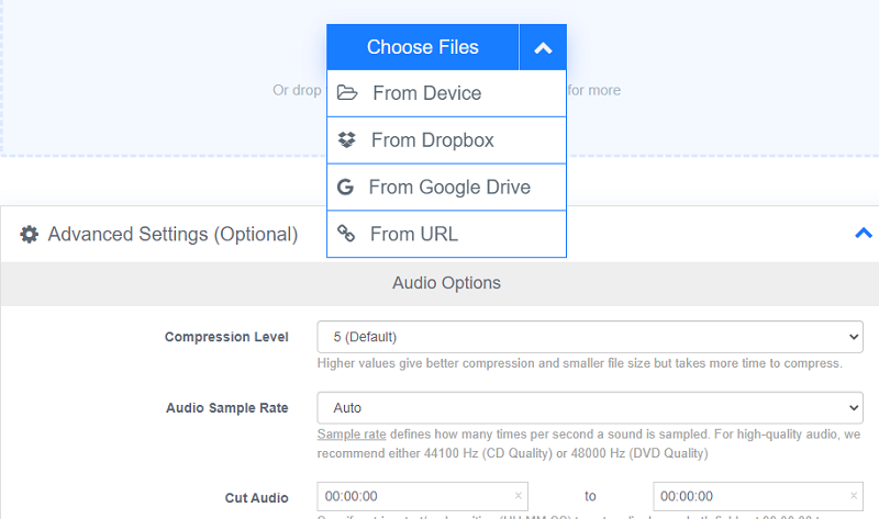 Convierta WAV a FLAC con FreeConvert.com