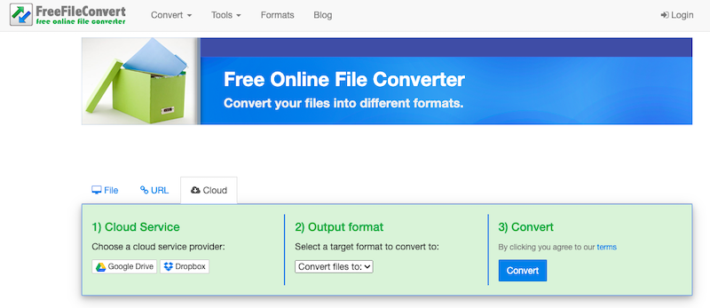 Use FreeFileConvert para convertir WAV a AC3