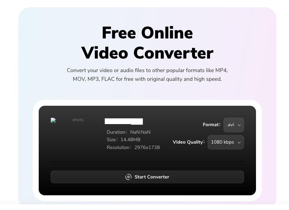 Convierta WAV a AVI con iMyMac Free Online Video Converter