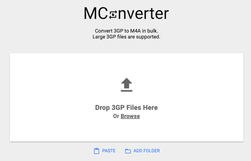 MConverter: convertidor 3GP a M4A en línea gratuito