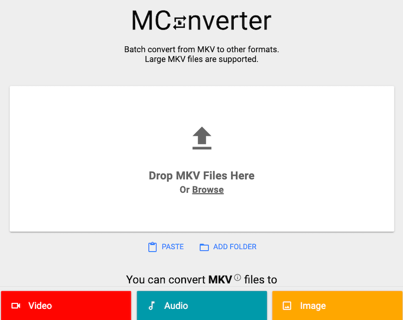 Convierta MKV a M4A en línea a través de MConverter