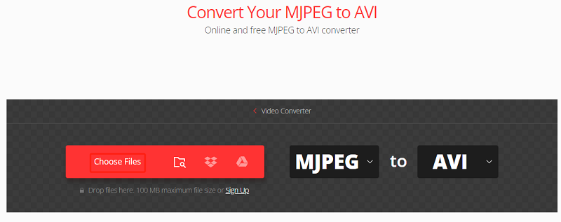 Convierte MJPEG a AVI con Convertio