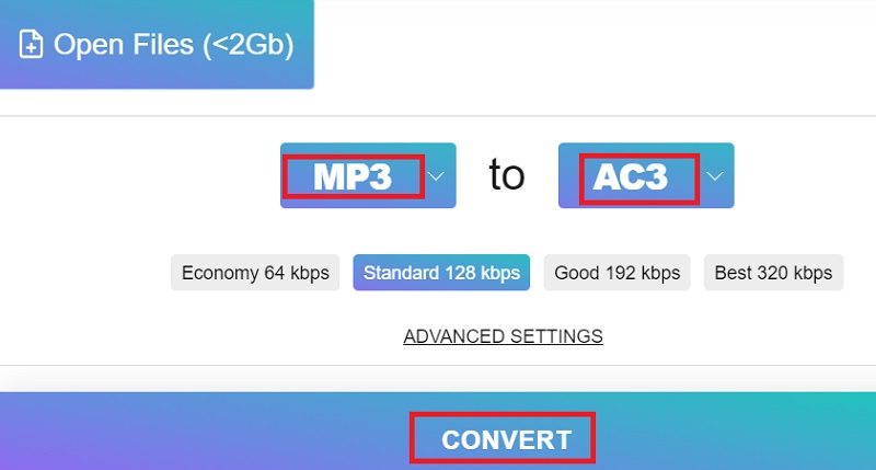 Convierta MP3 en AC3 gratis