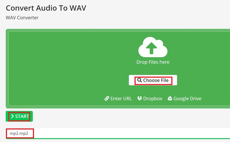 Convierta MP2 en WAV gratis